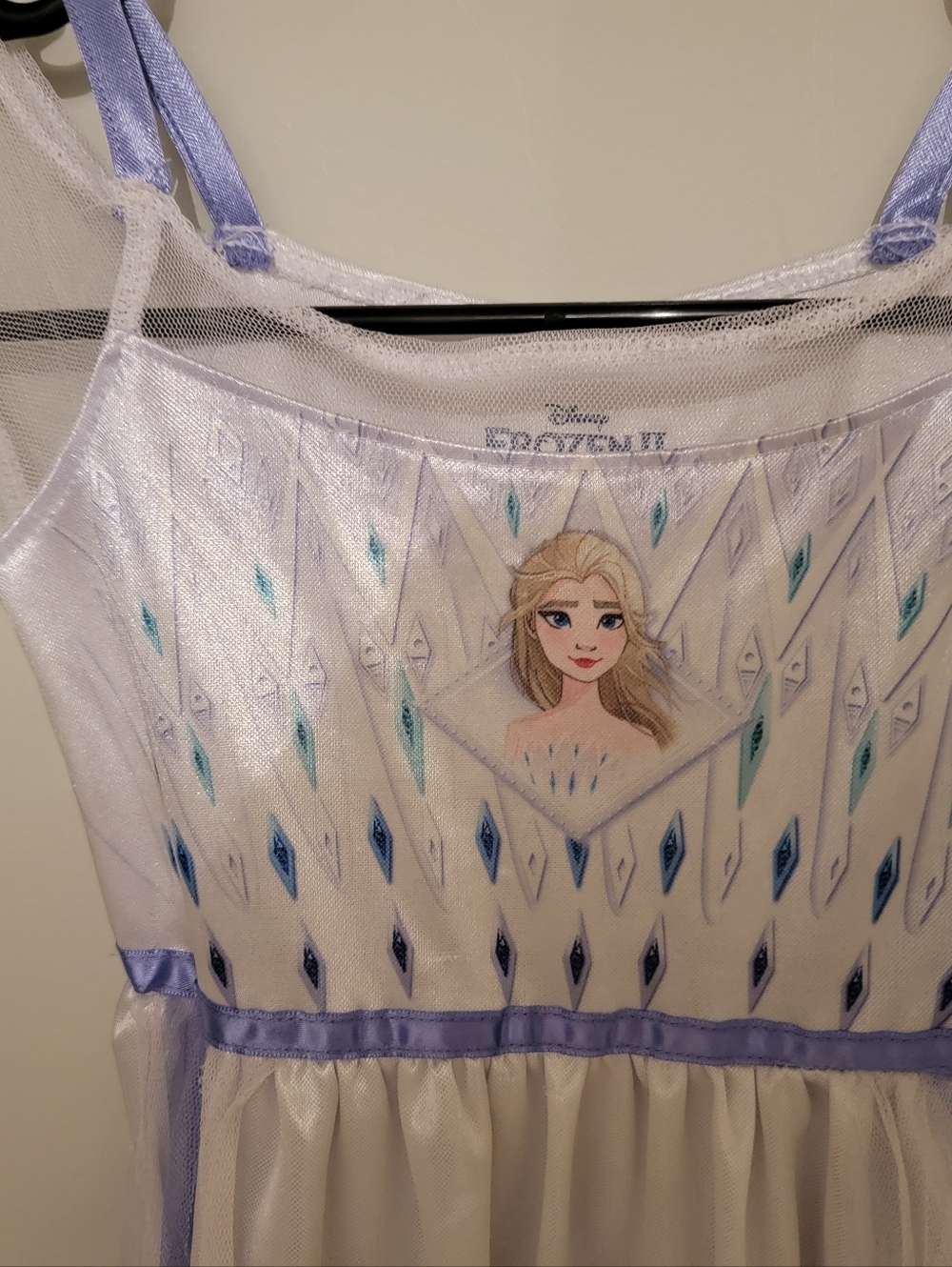 Disney Frozen Girls' Elsa Nightgown - White & Lavender